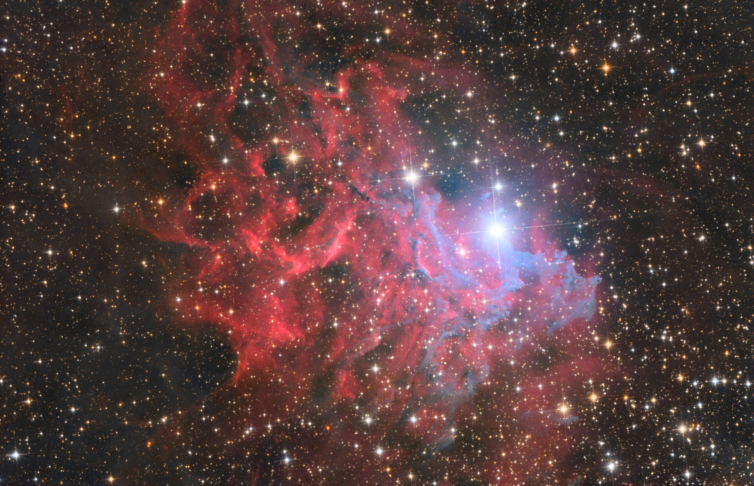 Flaming star nebula - lindic astrophotography